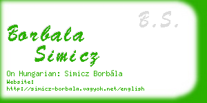 borbala simicz business card