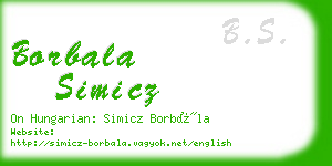 borbala simicz business card